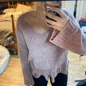 American Eagle Outfitters Mauve Pink Sweater